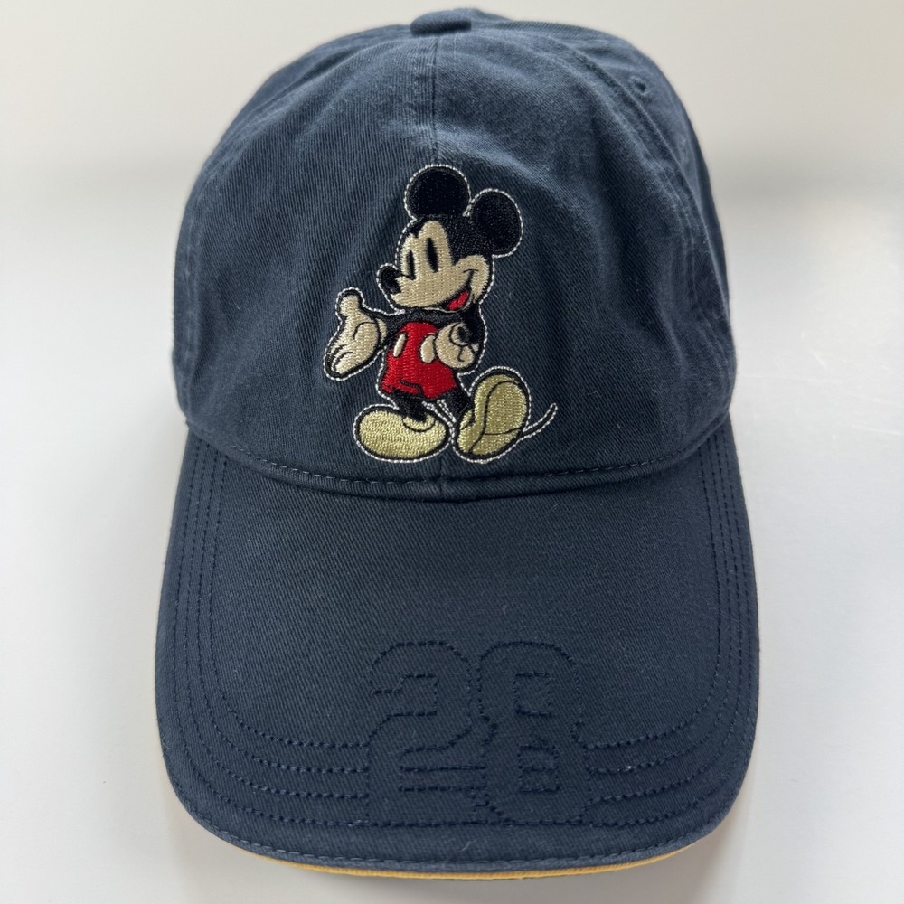 DISNEY Classic Mickey Mouse 1928 Embroidered Dad Hat Cap Blue Early 2010's O/S